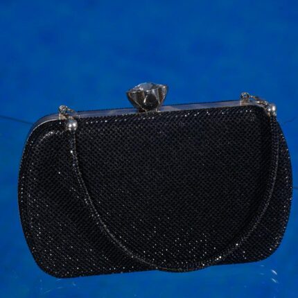 Pochette noire Strass