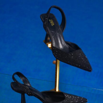 Chaussures noires strass 58000