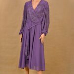 Robe mauve strass