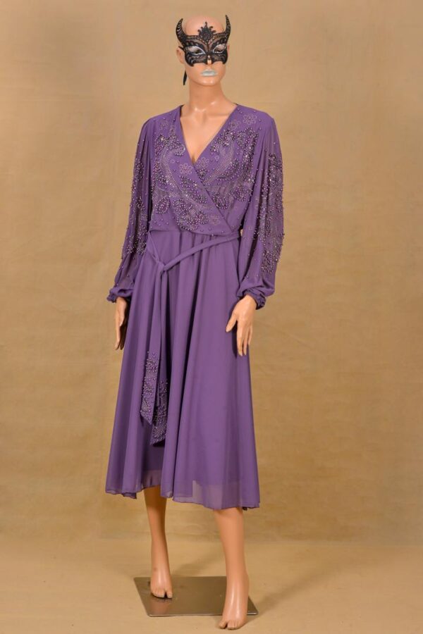 Robe mauve strass